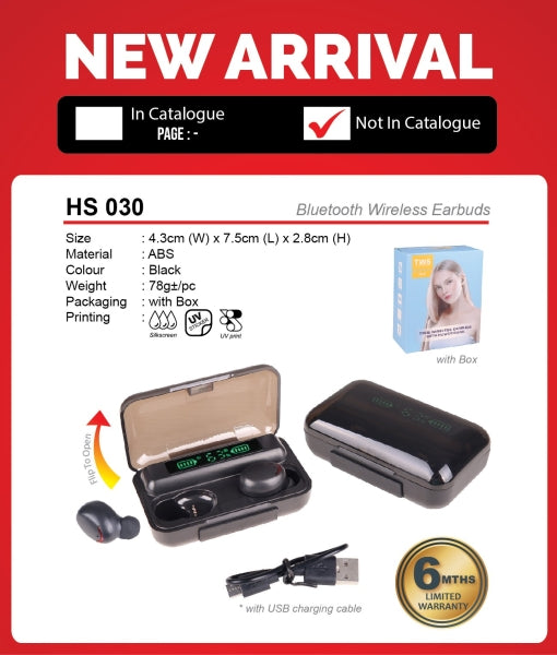 HS 030 Bluetooth Wireless Earbuds
