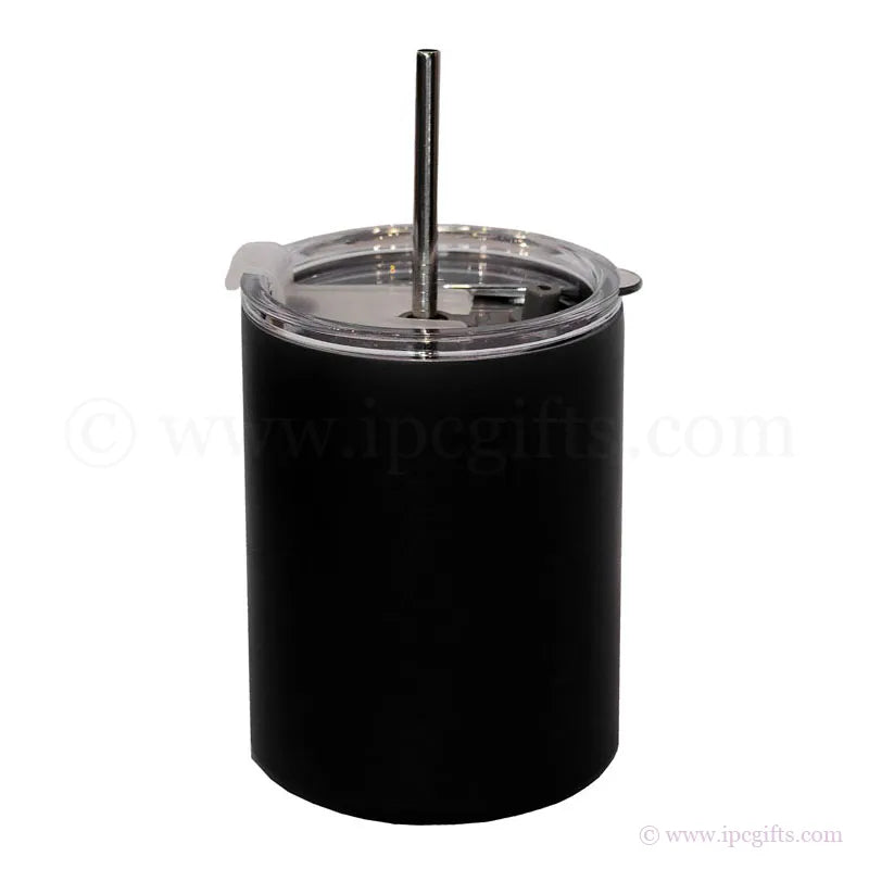 AA129 Metal Straw Double Wall Stainless Mug 350ml