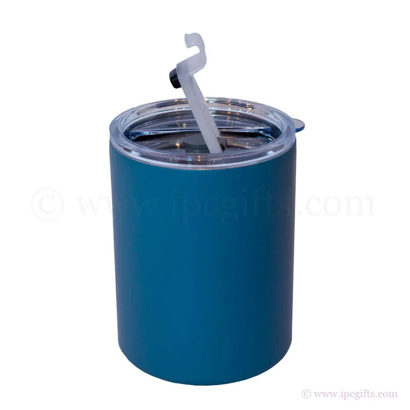 AA129 Metal Straw Double Wall Stainless Mug 350ml