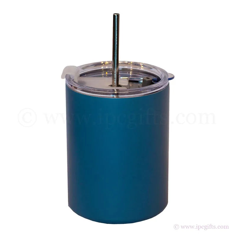 AA129 Metal Straw Double Wall Stainless Mug 350ml