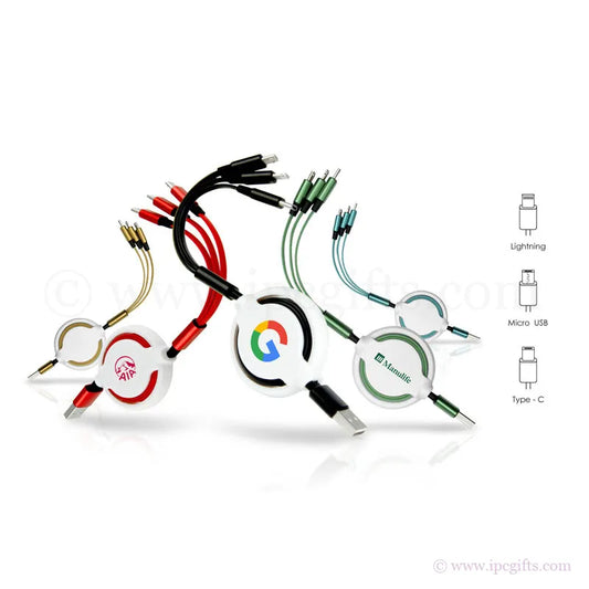 Retractable HURRICANE Multi Charging Cable – Portable Design